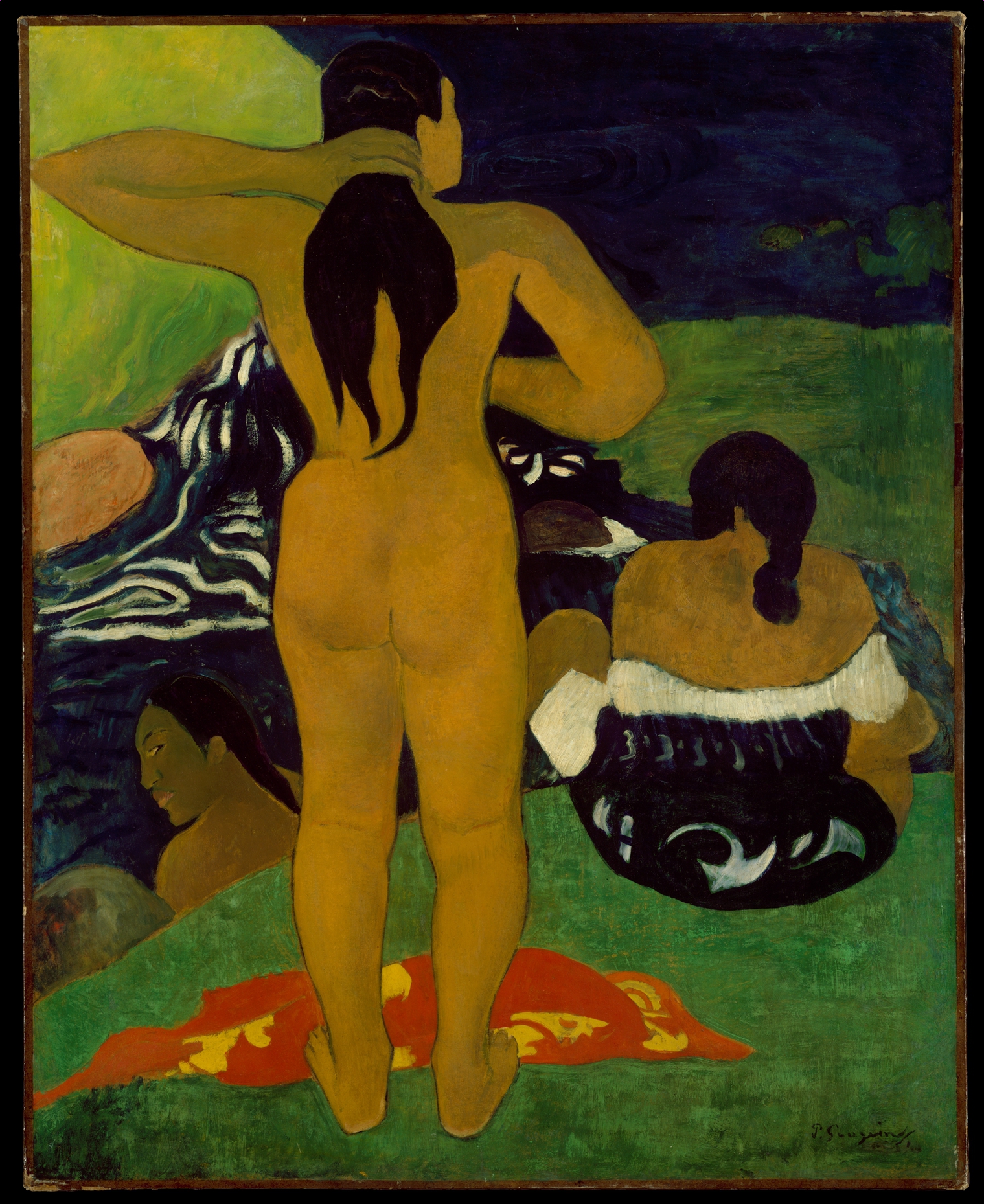 Tahitian women on the beach. Tahitian Women Bathing 1892
